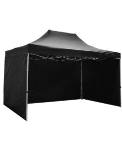 Great White 3x4.5m Pop Up Enclosed Gazebo (Black)