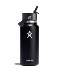 Hydro Flask Wide Mouth 946ml Drink Bottle with Flex Straw Cap - Black