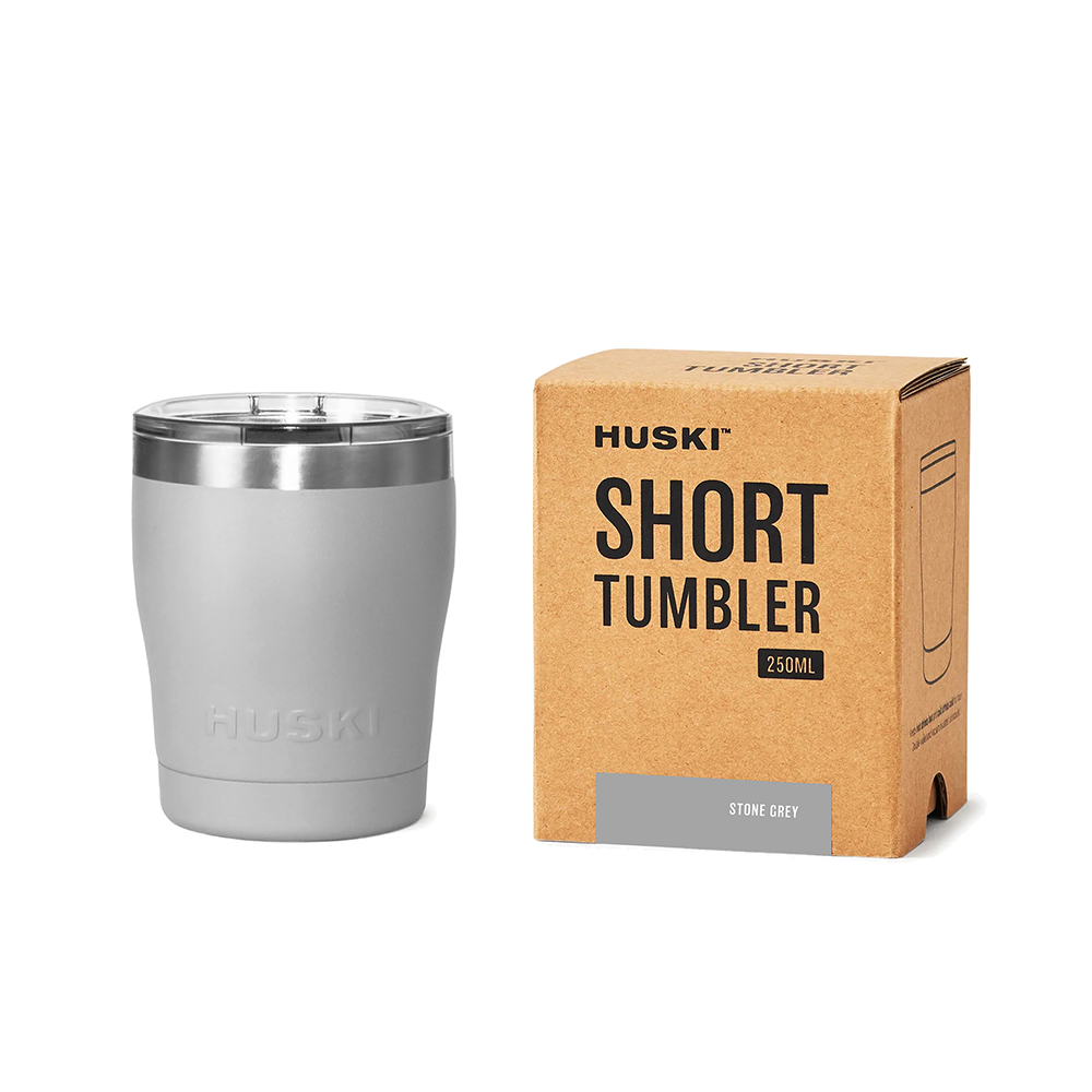 Huski Stone Grey Short Tumbler 2.0