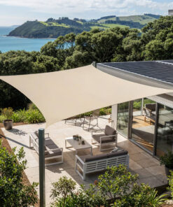 Alternative view of Shade Sail Rectangular Waterproof 280gsm 3m x 5m (Beige)