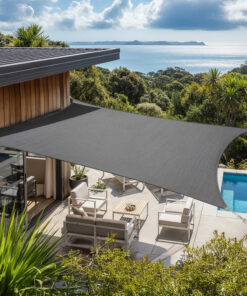 Shade Sail Square Permeable 280gsm 5m (Graphite)
