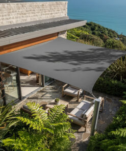 Shade Sail Square Permeable 280gsm 3.6m (Graphite)