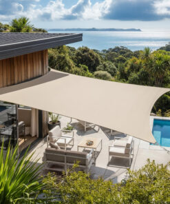 Shade Sail Square Permeable 280gsm 5m (Natural)