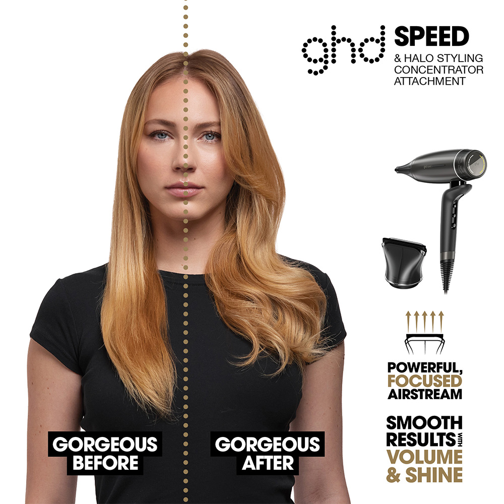 ghd Speed Professional Hair Dryer (Matte Black) - Image 2