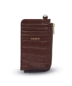 Saben Winona Card Holder (Espresso Croc)